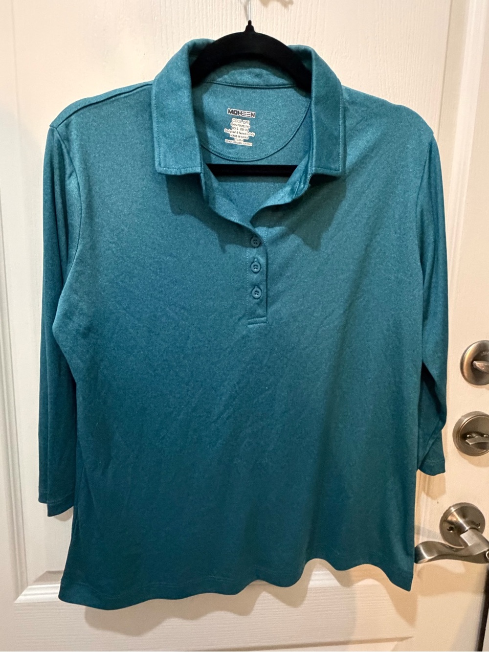 MOHEEN Womens Dry Fit Polo Shirt 3/4 Sleeve Golf Collared Shirts UPF 50+ Tops